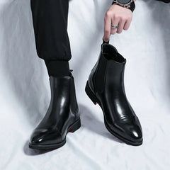 Rubén | Chelsea Boots de Cuero Hombre Suela Contraste