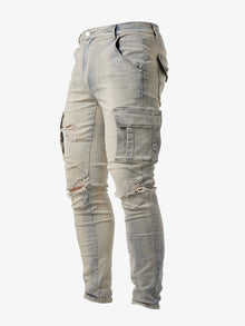 Rubén | Jeans Cargo Slim Hombre Bolsillos Laterales