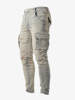 Rubén | Jeans Cargo Slim Hombre Bolsillos Laterales