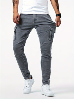 Rubén | Jeans Cargo Slim Hombre Bolsillos Laterales