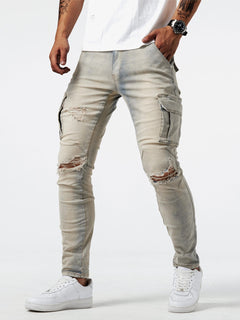 Rubén | Jeans Cargo Slim Hombre Bolsillos Laterales