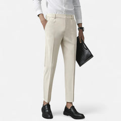 Rubén | Pantalón Cropped de Vestir Hombre Corte Slim Pinzas