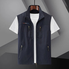 Salvador | Gilet Multipocket Hombre Cremallera Cuello Alto