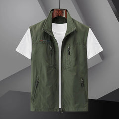 Salvador | Gilet Multipocket Hombre Cremallera Cuello Alto
