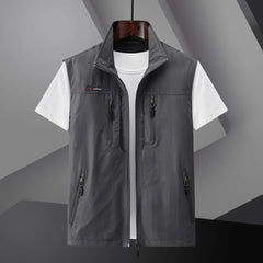 Salvador | Gilet Multipocket Hombre Cremallera Cuello Alto