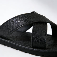 Rubén | Sandalias Planas Cruzadas Hombre Slip On