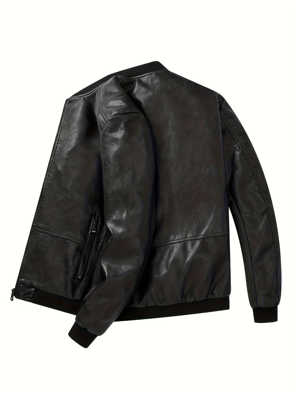 Sergio | Cazadora Bomber de Cuero PU Hombre Cremallera