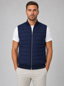 Sergio | Chaleco Acolchado Hombre Cuello Alto Cremallera