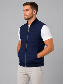 Sergio | Chaleco Acolchado Hombre Cuello Alto Cremallera