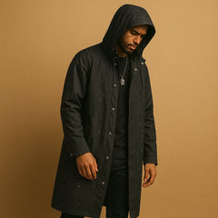 Sergio | Chaqueta Impermeable Larga Hombre con Capucha