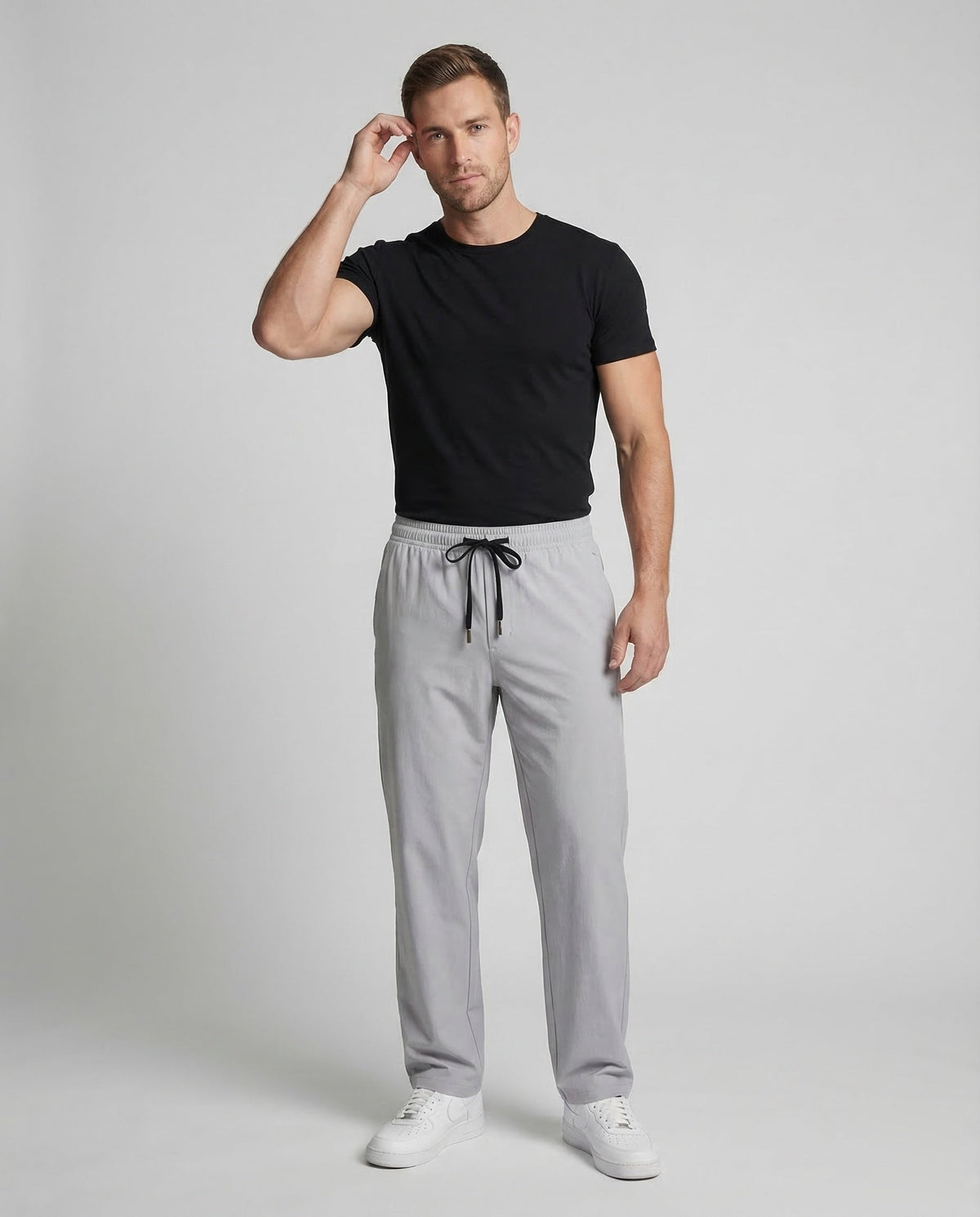 Sergio | Pantalón de Chándal Algodón Hombre Corte Recto Cintura Elástica