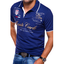Sergio | Polo Estampado Gráfico Hombre Cuello Contraste Entallado
