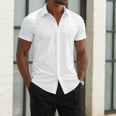 Tomás | Camisa de Vestir de Manga Corta Hombre Slim Fit