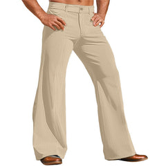 Tomás | Pantalones Anchos de Vestir Hombre Corte Acampanado Rayas