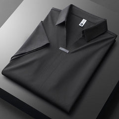 Tomás | Polo de Algodón y Seda de Manga Corta Hombre Cuello Solapa