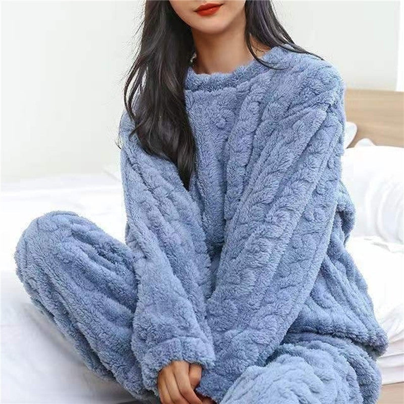 Triana | Conjunto de Forro Polar Mujer Pijama Cuello Redondo