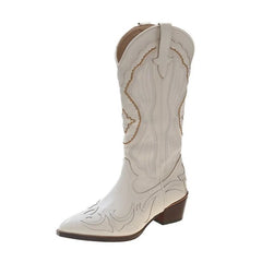 Triana | Cowboy Boots Bordadas Mujer Caña Alta Tacón Cuadrado