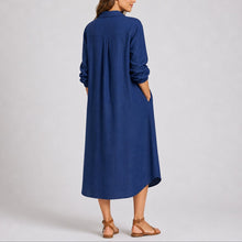 Triana | Vestido Invitada Invierno de Manga Larga Mujer Midi Camisero