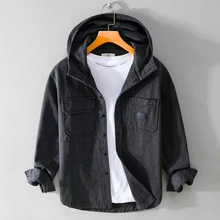 Unai | Camisa Oversize con Capucha Hombre Algodón Manga Larga