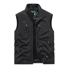 Unai | Chaleco Multibolsillo de Nylon Hombre Cuello Alto Cremallera