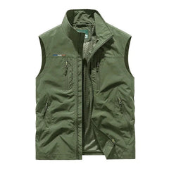 Unai | Chaleco Multibolsillo de Nylon Hombre Cuello Alto Cremallera