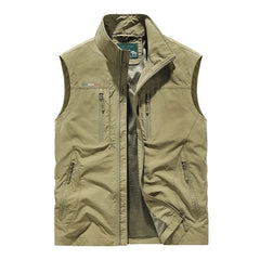 Unai | Chaleco Multibolsillo de Nylon Hombre Cuello Alto Cremallera
