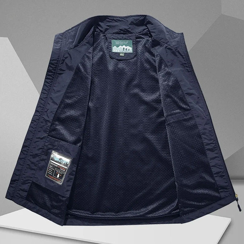 Unai | Chaleco Multibolsillo de Nylon Hombre Cuello Alto Cremallera