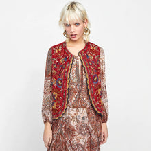 Uxía | Chaleco Largo Boho Mujer Estampado Paisley Escote V