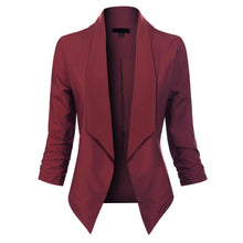 Uxía | Chaqueta Americana Abierta Mujer Manga 3/4 Fruncida