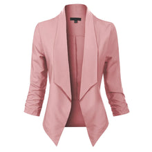 Uxía | Chaqueta Americana Abierta Mujer Manga 3/4 Fruncida