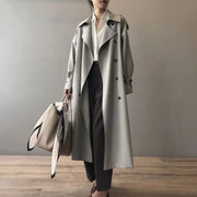 Uxía | Gabardina Larga Mujer Doble Botonadura Impermeable