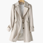 Vega | Trench Coat Largo Mujer Botones Solapa