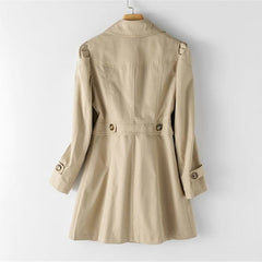 Vega | Trench Coat Largo Mujer Botones Solapa