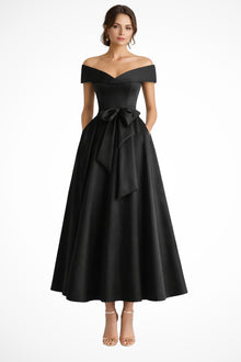 Esperanza | Vestido de Dama de Honor Hombros Descubiertos Mujer Cinturón