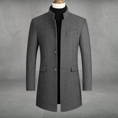 Víctor | Abrigo de Paño Slim Fit Hombre Cuello Mao