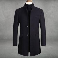 Víctor | Abrigo de Paño Slim Fit Hombre Cuello Mao