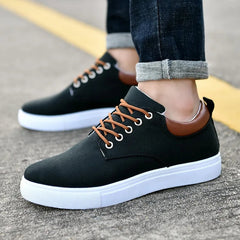 Andrés | Zapatillas de Lona Casual Hombre Cordones Contraste